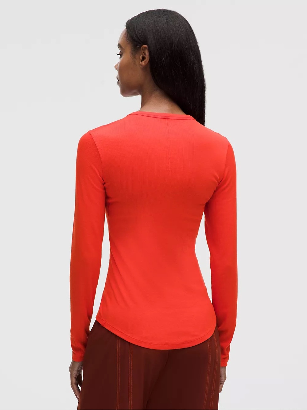 Lululemon Hold Tight Long Sleeve Cherry Ember Size 6 NWT - Picture 3 of 10